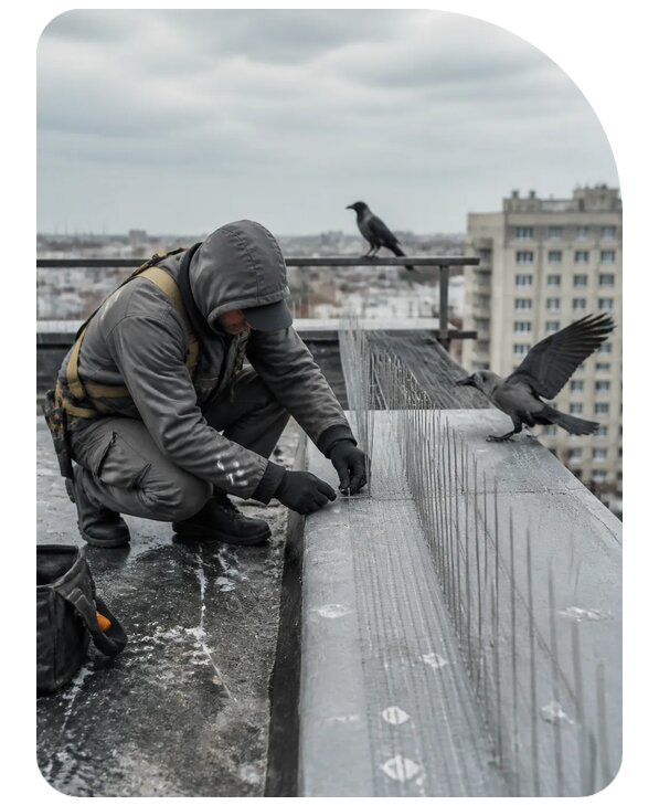 Защита от ворон под ключ в Можге по цене от 5064 р. | Сенат-Мжг